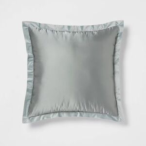 X2 THRESHOLD 24"x24" Luxe Euro Sateen with Velvet Trim Decorative Pillows NWT
